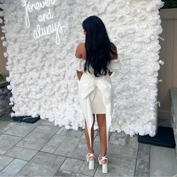 NADINE MERABI White Mini Dress - Picture 6 of 16